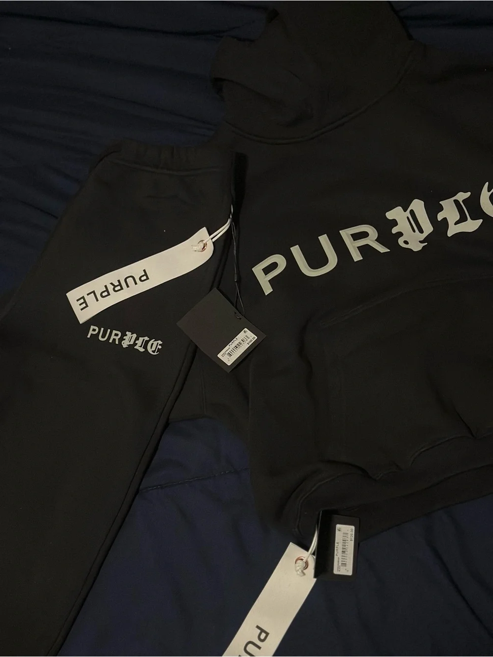 PURPLE Kids Matching Crewneck Set in Black